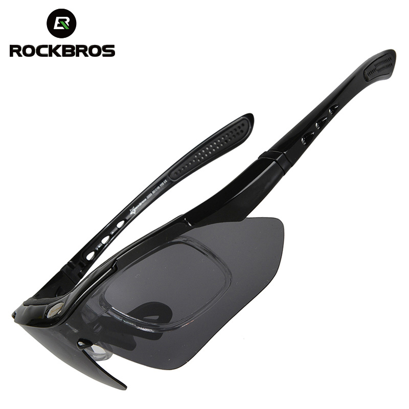 ROCKBROS Polarized Sports Men Sunglasses Road Cycling Glasses Mountain Bike Bicycle Riding Protection Goggles Eyewear 5 Lens