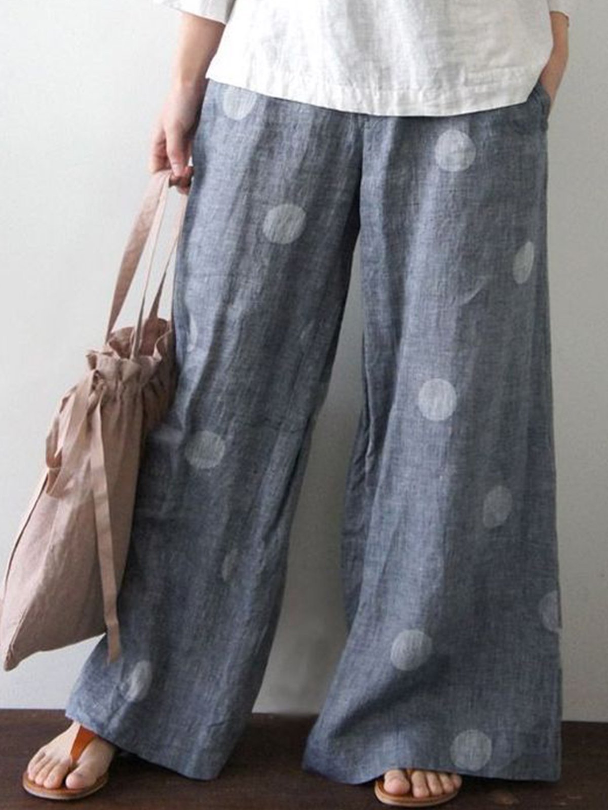 Polka Dots Vintage Linen & Cotton Bottoms