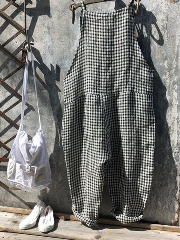 Checkered/plaid Casual Jumpsuits