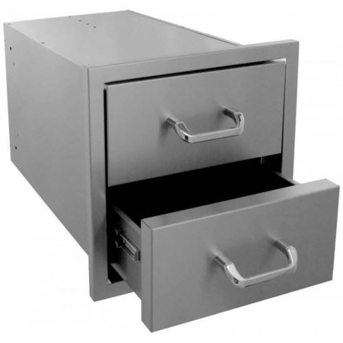 18��� x 18��� Double Drawer Unit Outdoor Kitchen BBQ Island, 304 Stainless Steel USA