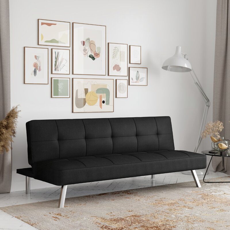 Full 66.1'' Wide Tufted Back Convertible Sofa