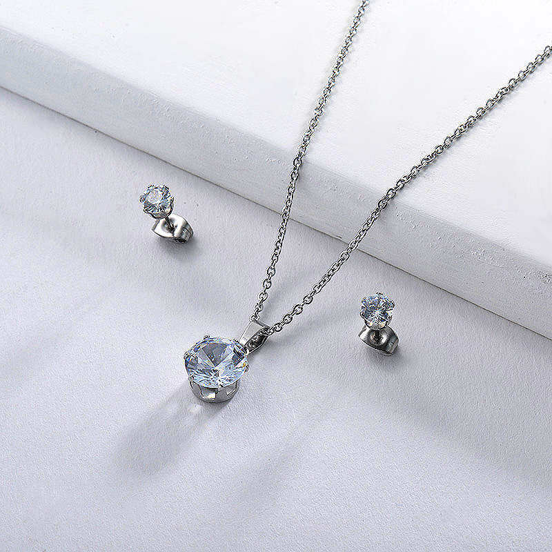 Conjunto de Joyas de Acero Inoxidable para Mujer -SSCSG142-28247