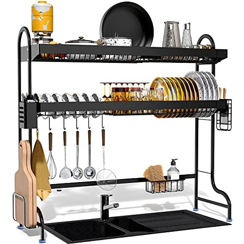 Dish Drying Rack Over Sink Adjustable(24.4���-37���), ULG 3 Tier Stainless Steel