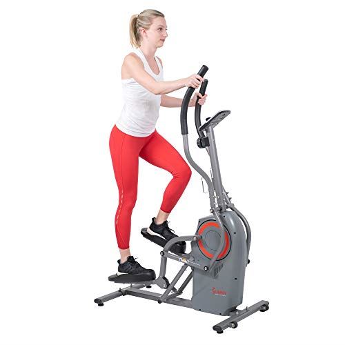 Sunny Health & Fitness Performance Cardio Climber for Home use- Men and Women Workout Equipment- Gray