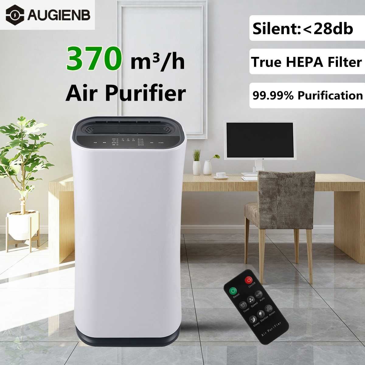 Air Purifier Filter Hepa Large Negative Ionizer Activated Carbon For Home & Office