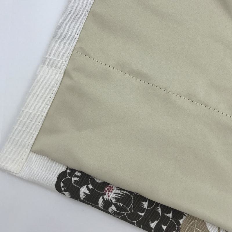 Nickel Grommet Polyester Cotton Blend Flower Printed Blackout Lined Curtain Drape Sofitel