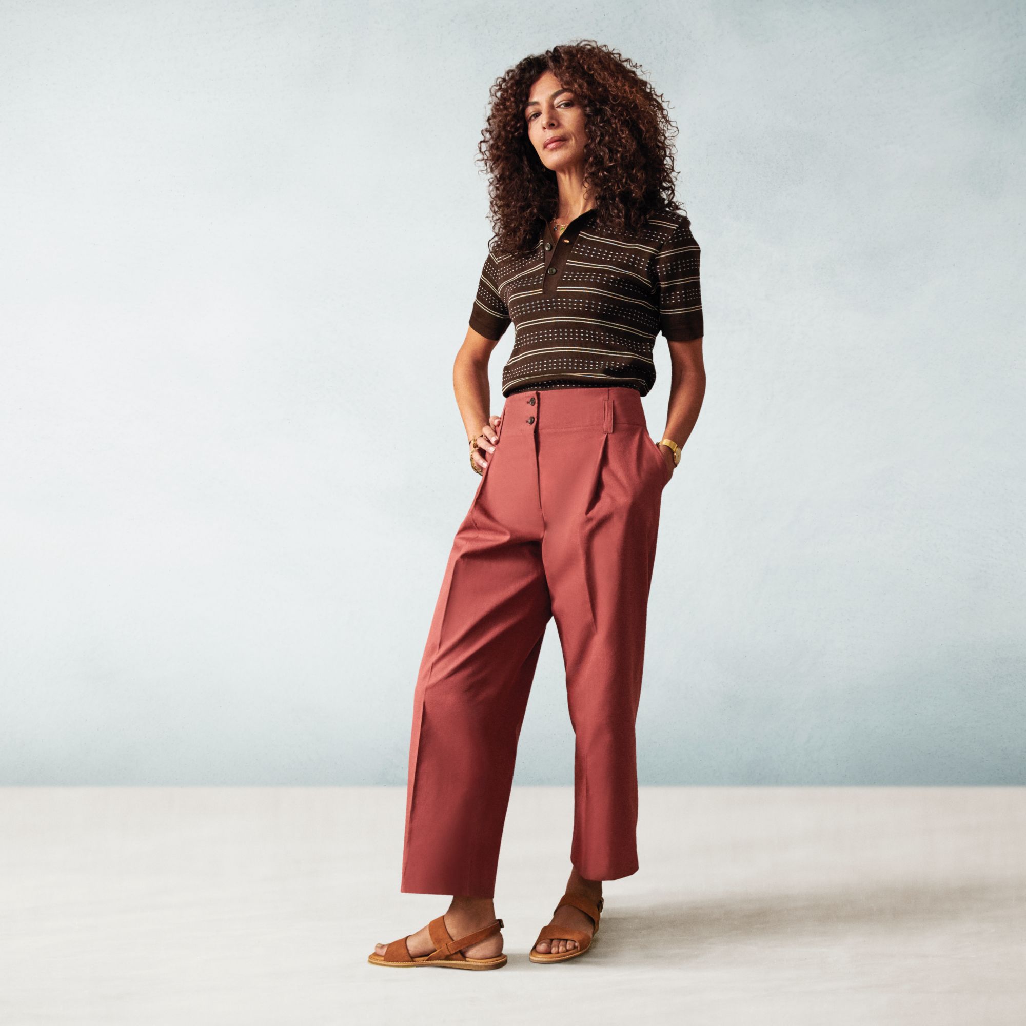 Women Sandals Karsea Strap Tan Suede