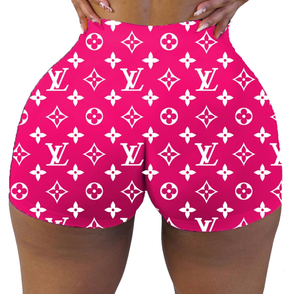Sexy Print High Waist Jogger Shorts