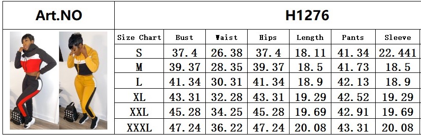 Color Block Long Sleeve Crop Top and Pants Set