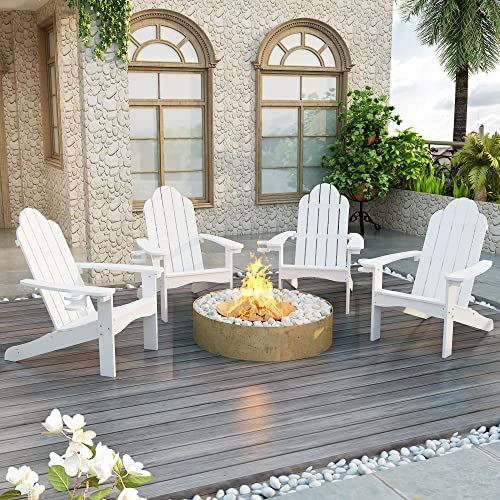 Adirondack Chairs �C Set of 4, White