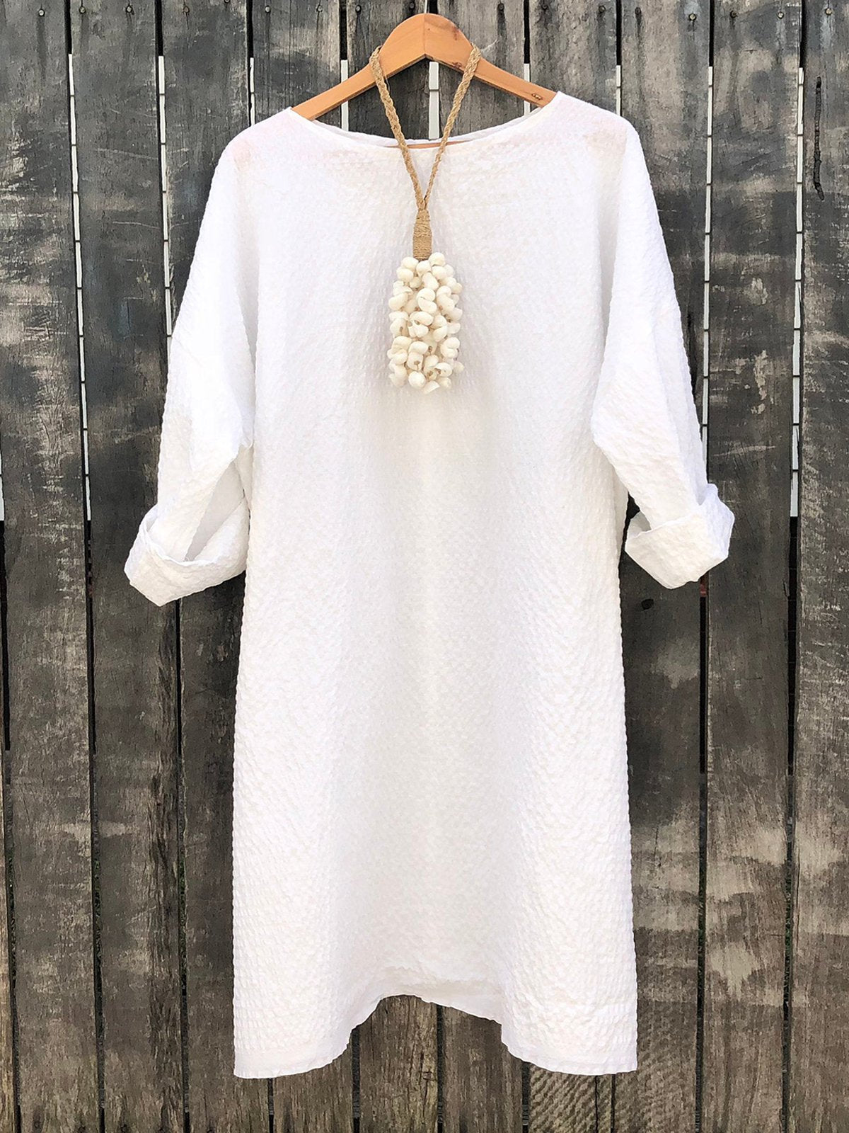 Crew Neck Women Dresses Casual Cotton Dresses