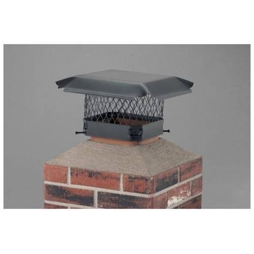 HY-C SS913P Single Flue Draft King- Black-Painted Stainless Steel- 9 in. x 13 in.