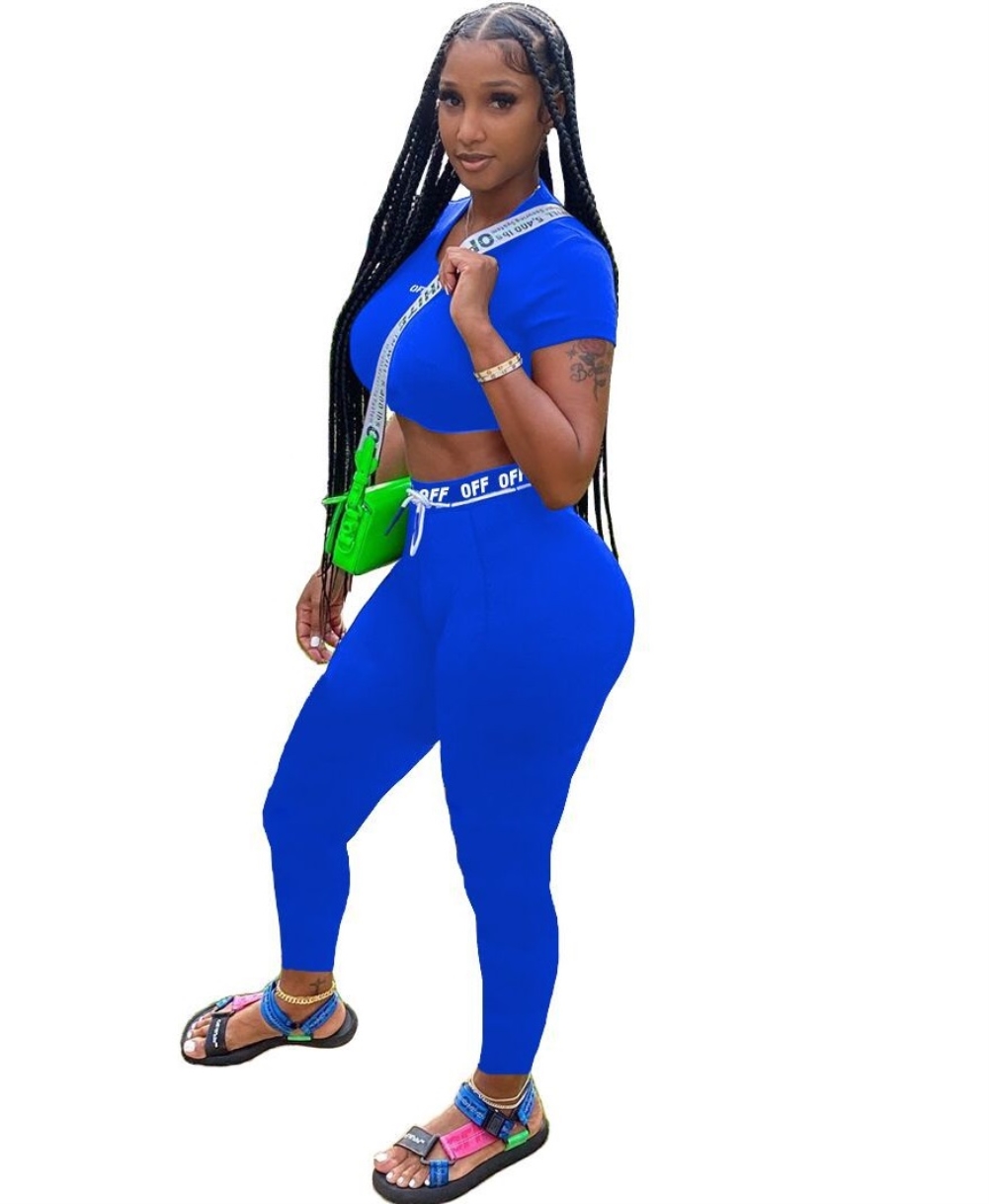 Summer Sports Fitness Crop Top and High Waist Legging Set