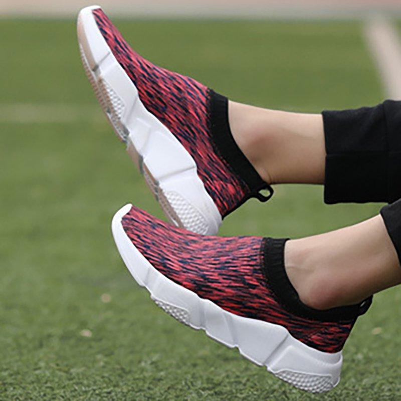 Women Elastic Sneakers Casual Comfort Slip On Plus Size Shoes