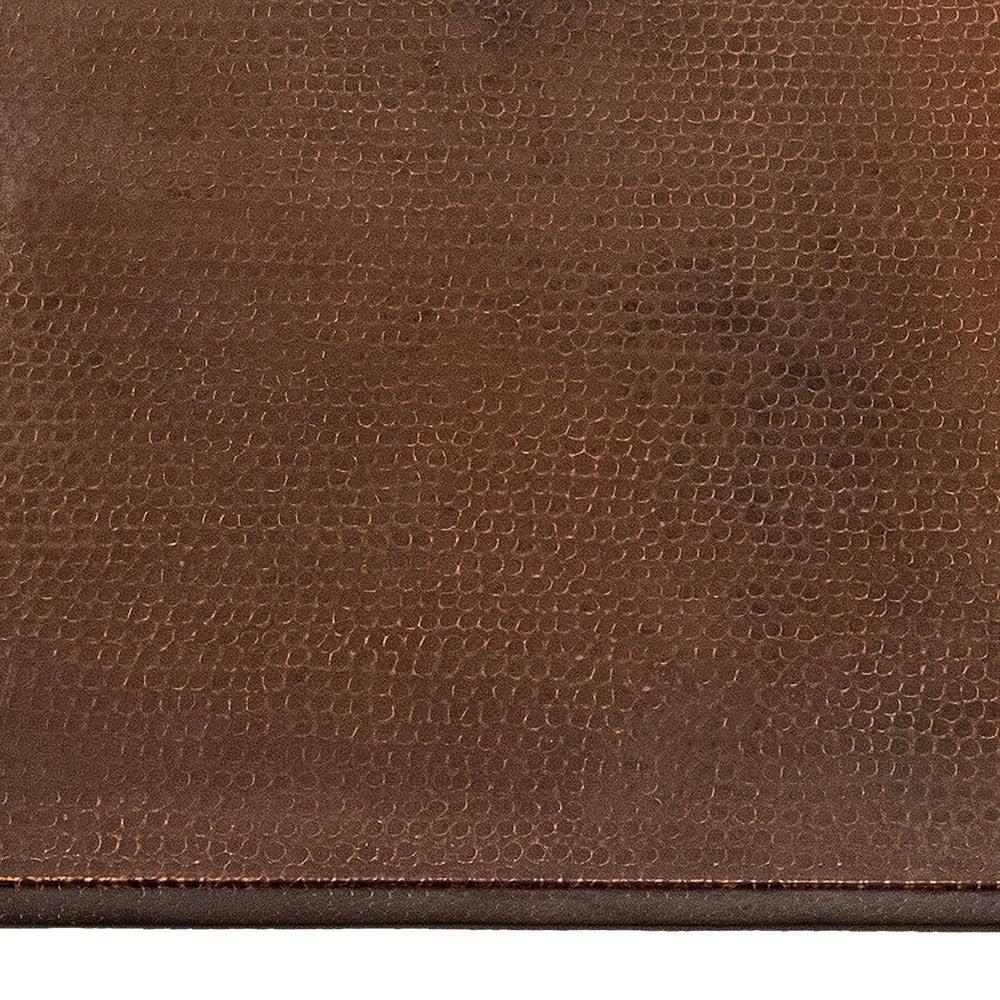 Premier Copper Products Tts30db 30x22 Square Hammered Copper Table Top