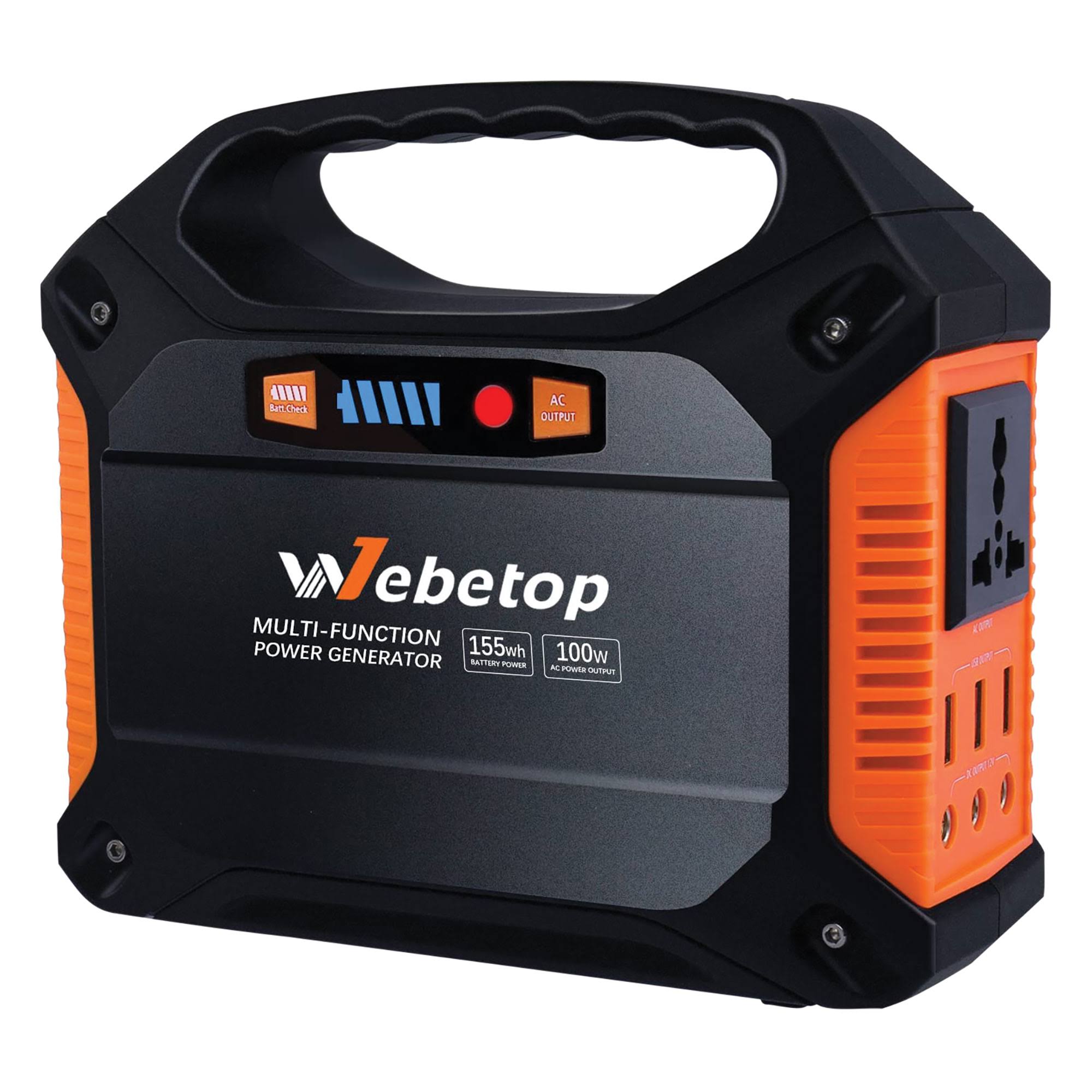 Webetop 155Wh 42000mAh Portable Generator Power Inverter Battery 100W Camping Emergency Home