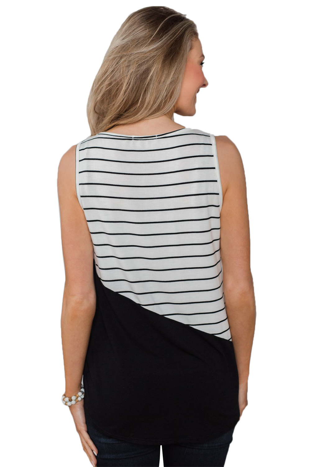 Black Time of Our Lives Striped Tank