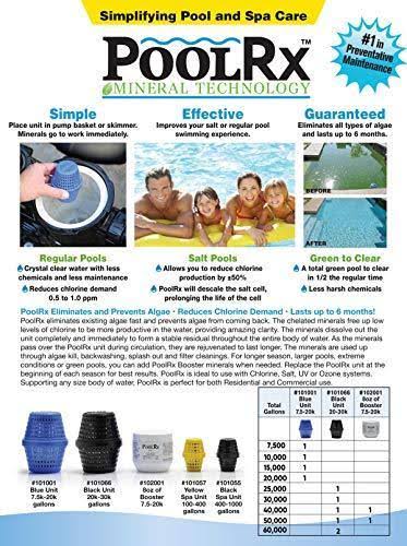 PoolRX Pool Unit #101001 6 Month Algaecide Treats 7.5k-20k gallons, Blue