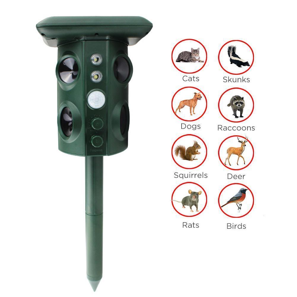 Solar Ultrasonic Vibration Wild Animal Drive  Repellers