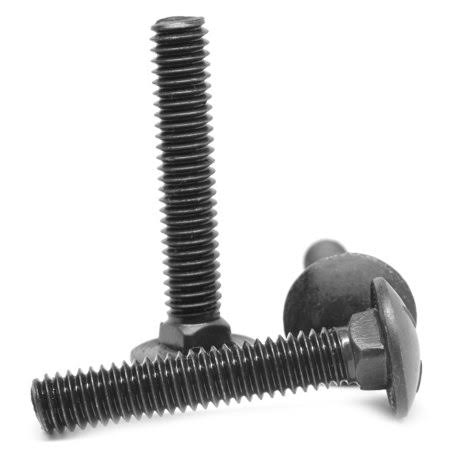 5/16-18 x 2 Coarse Thread Carriage Bolt Low Carbon Steel Black Oxide Pk 500