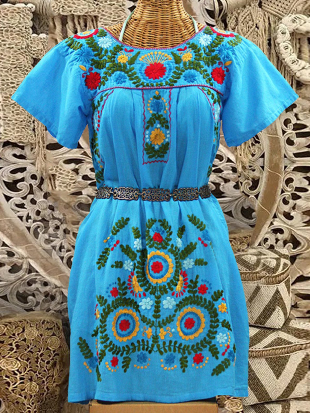 Floral Casual Cotton-Blend Dresses