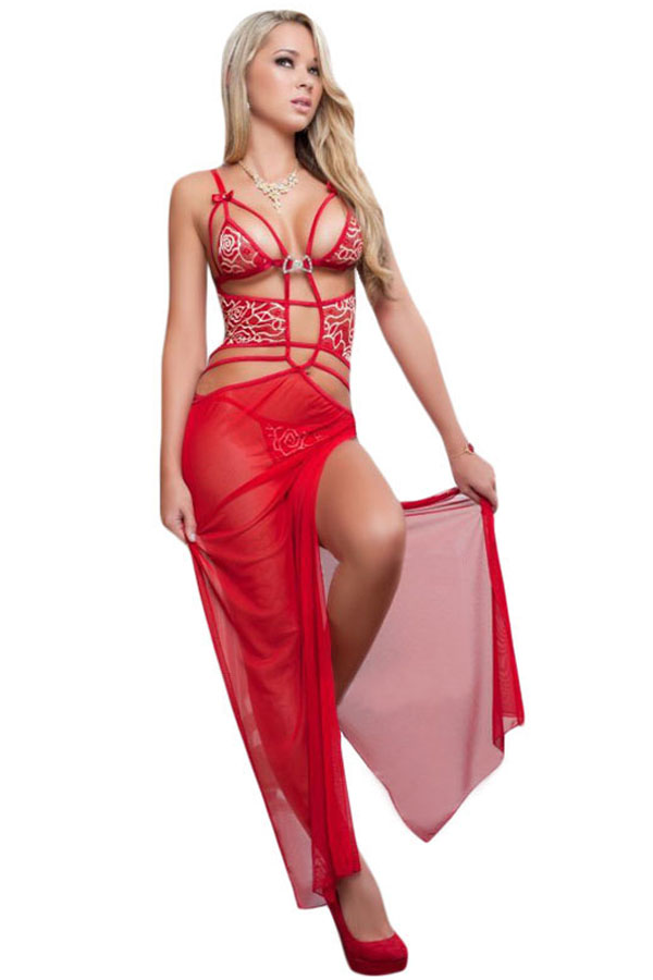 2pcs Belle Decolette Love Sexy Gown