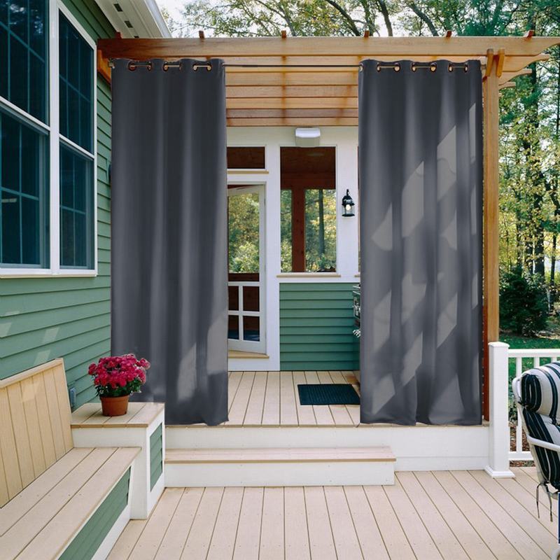 CUSTOM Edoardo Dark Grey Outdoor Curtain