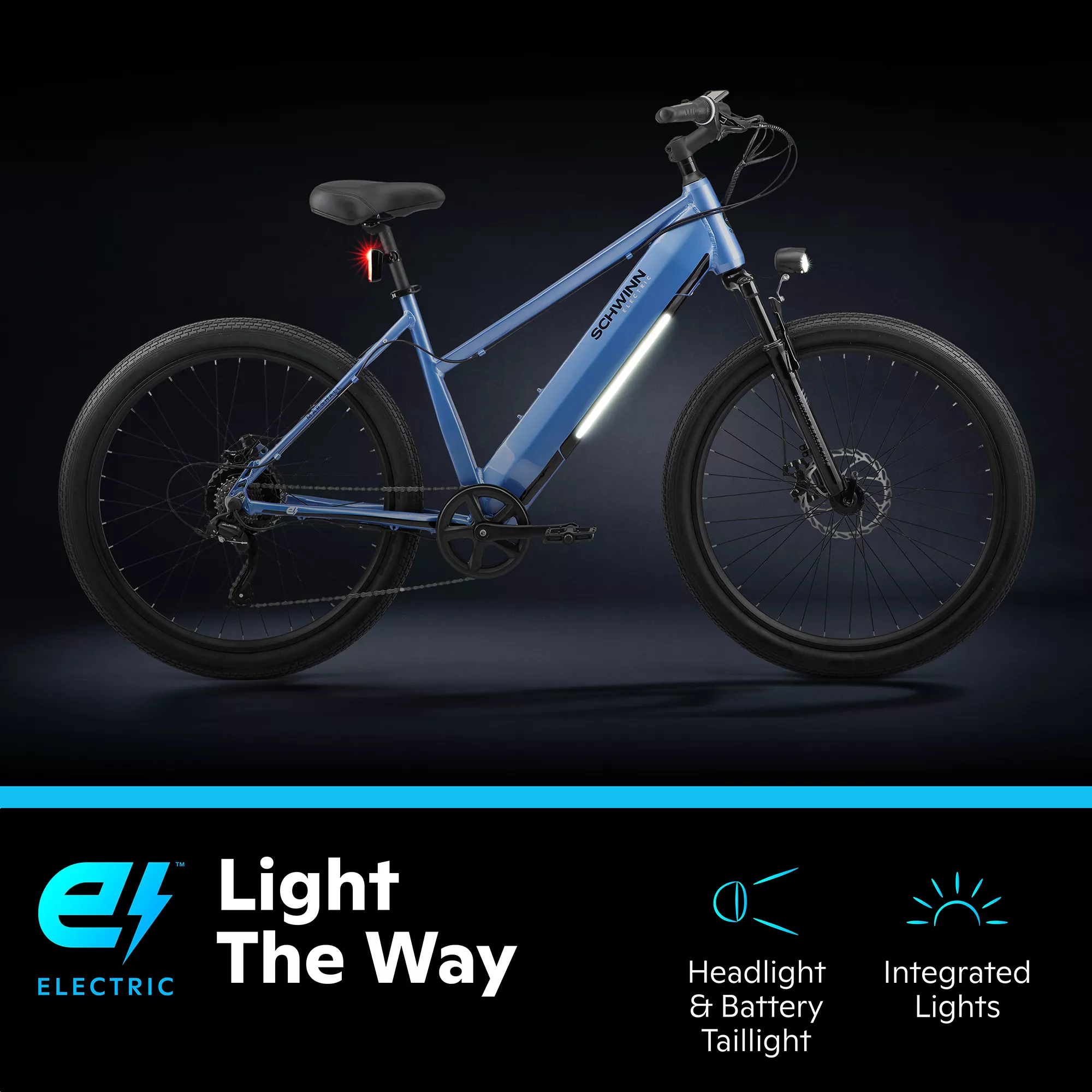 Schwinn Adult Marshall 27.5” Step-Thru Electric Hybrid Bike