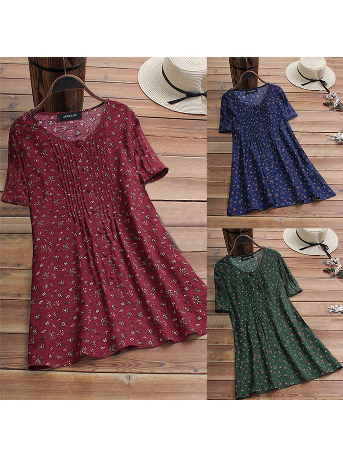 Women Casual Loose Tops Tunic Blouse Shirt