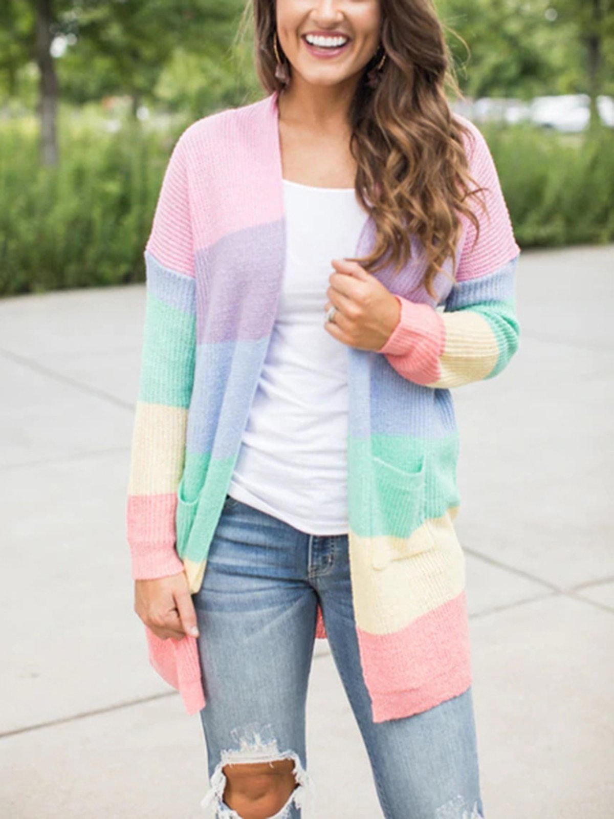 Long Sleeve Cotton Casual Cardigan
