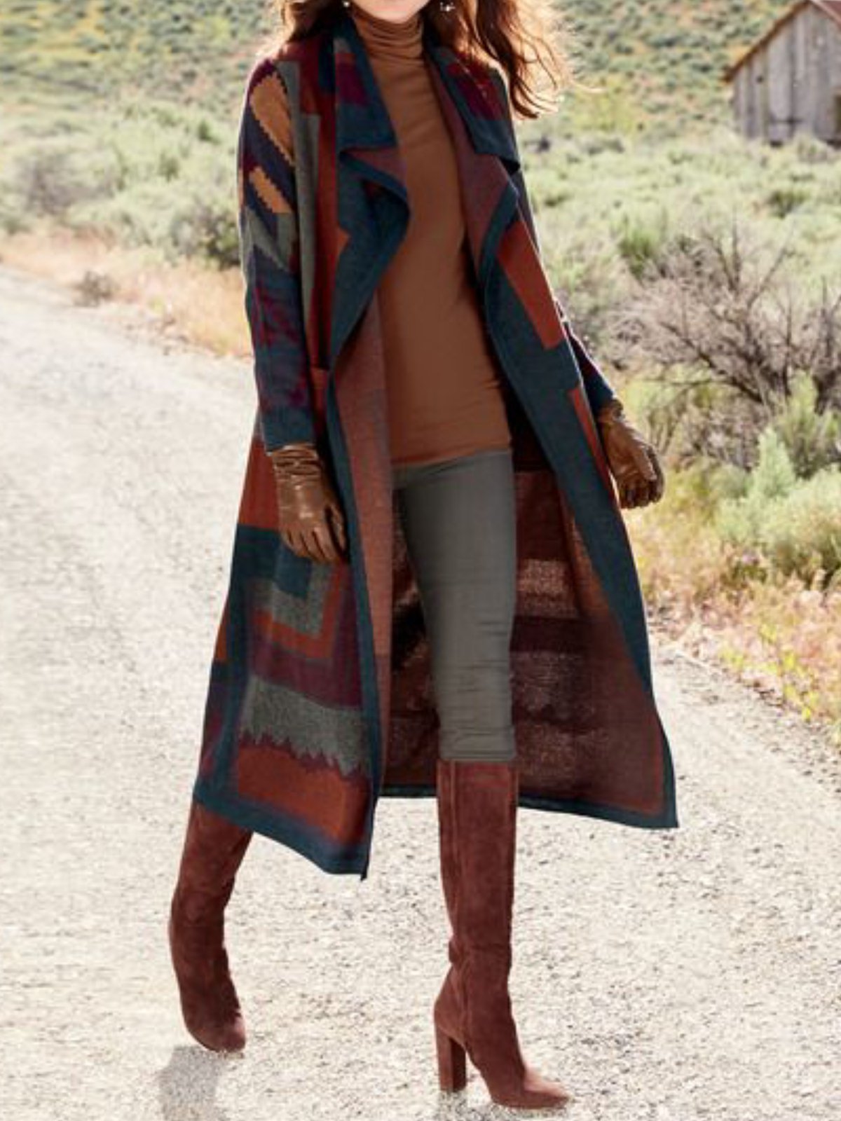 Brown Vintage Knitted Cardigan