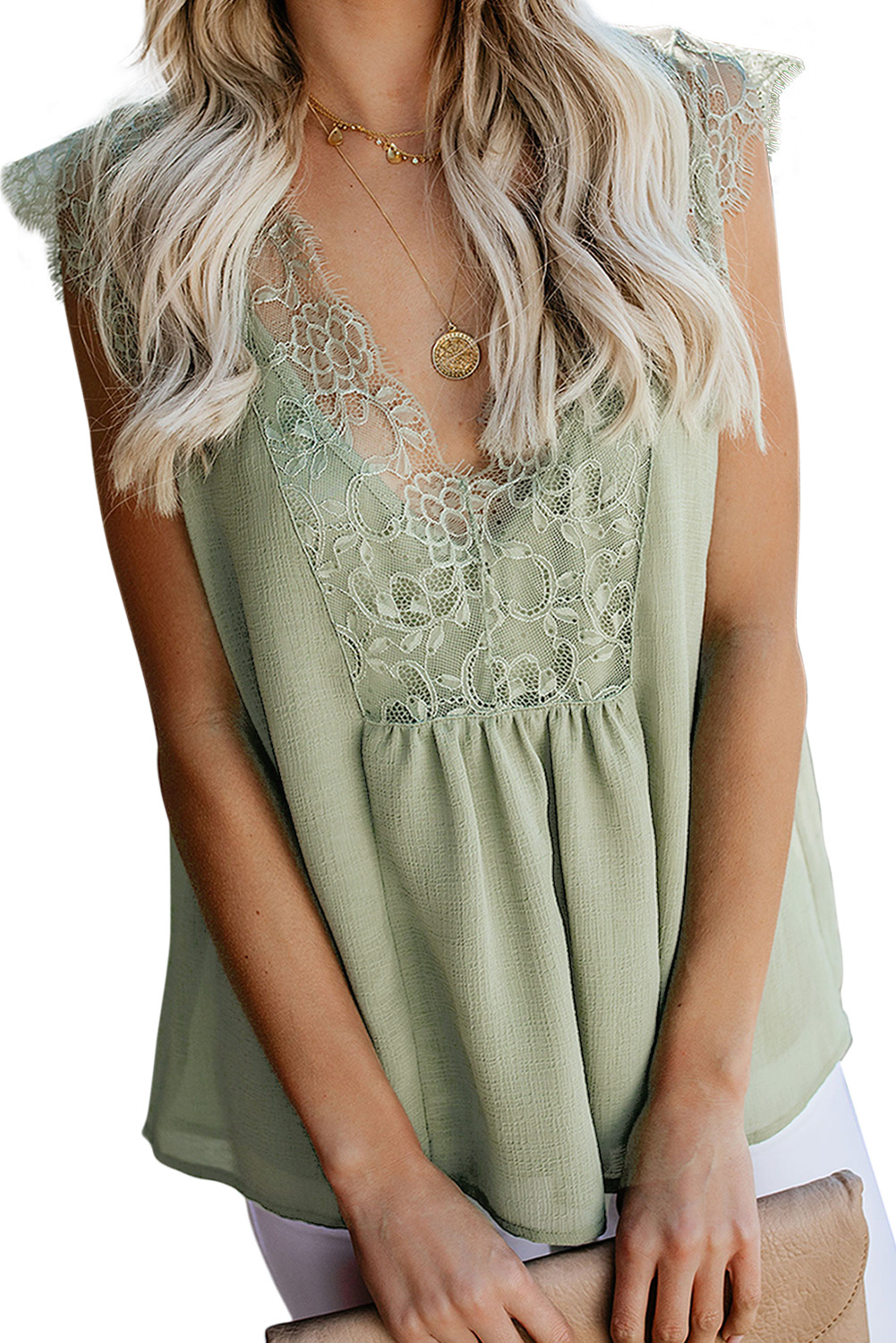 Green From A Dream Lace Top