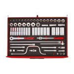 Teng Tools �C 63 Piece 1 / 2 inch Drive Socket Set in EVA �C TEN-O-TTESK63