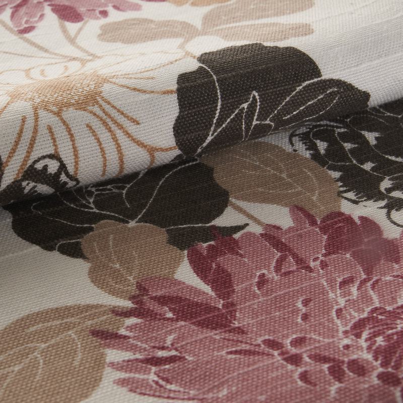 EVELYN Flower Print Fabric Swatch Polyester Cotton, Refundable For Order Amount Over $399