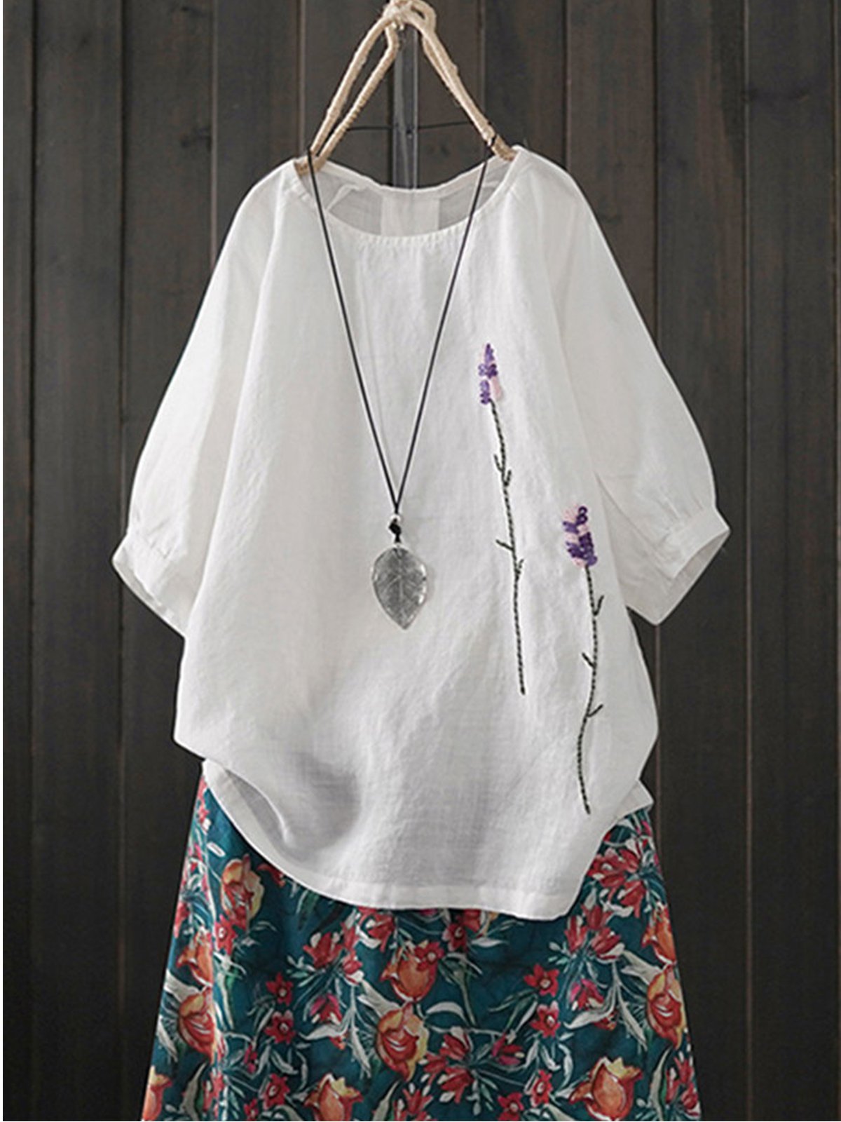 Half Sleeve Cotton-Blend Casual Shirts & Tops