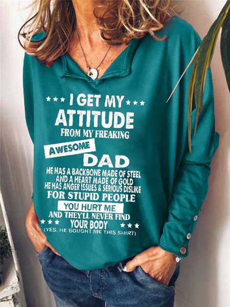 I Get A Awesome Dad V-neck Shirts & Tops