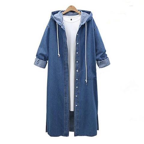 Hoodie Female Jeans Overcoat