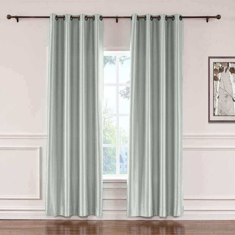 CUSTOM Lao Hang Zhou Pewter Polyester Cotton Thermal Insulated Curtain