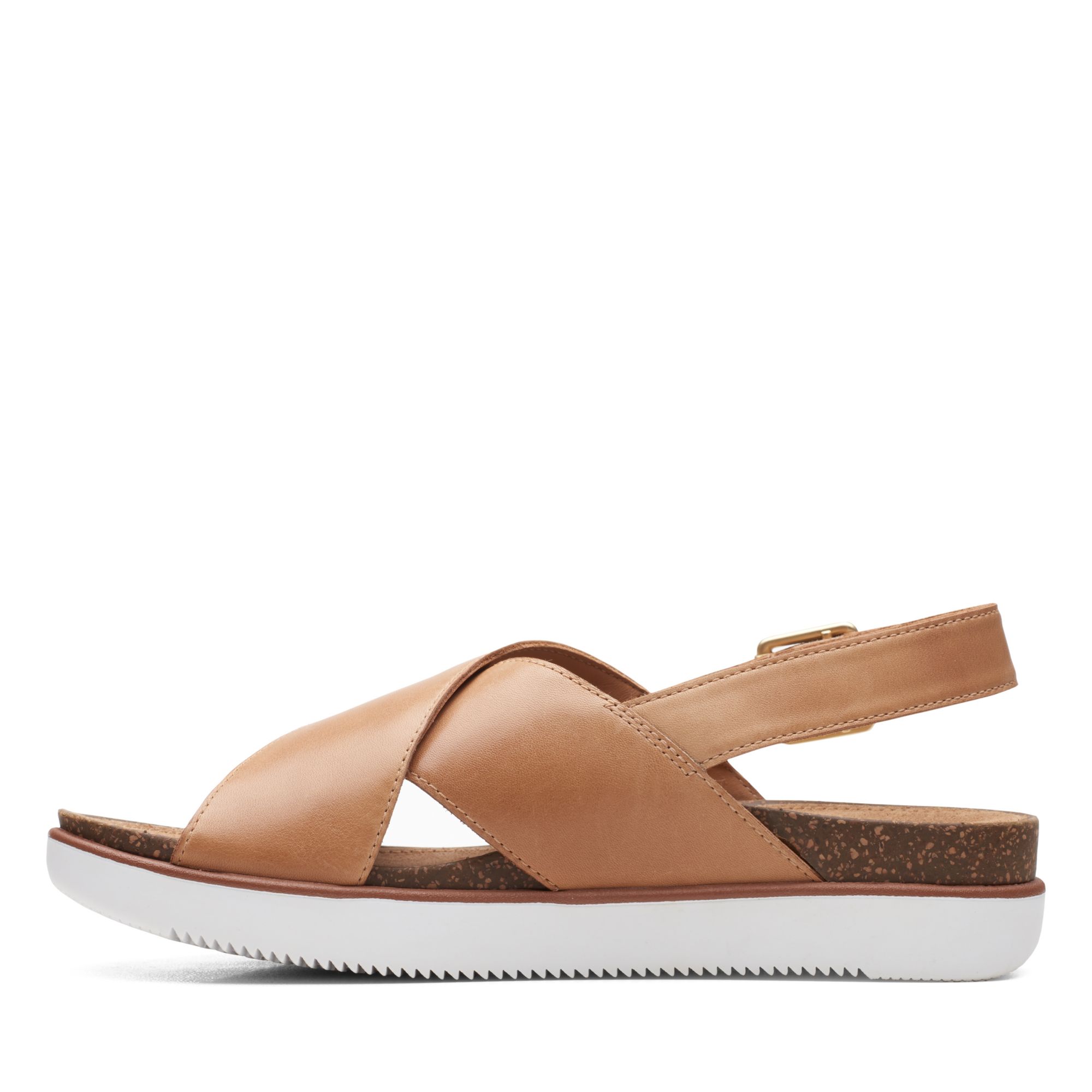 Women Sandals Elayne Cross Sand Leather