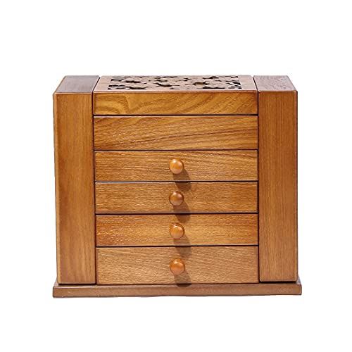 Women Wooden Jewelry Box for Necklaces, Watches and Rings