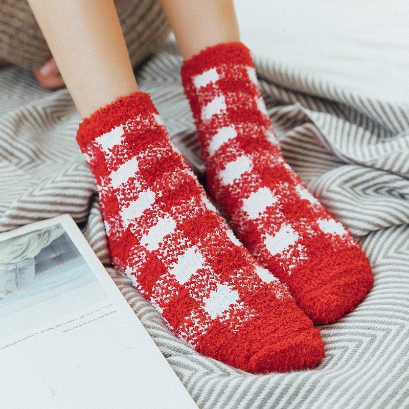 Winter Warm Socks with Plaid