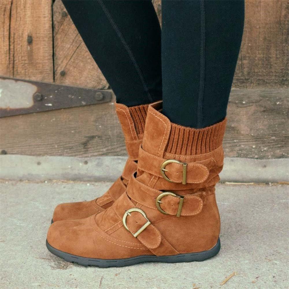 Casual All Season Knitted Fabric Low Heel Boots
