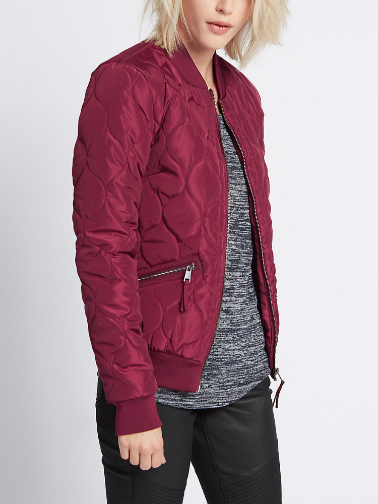 Zipper Paneled Stand Collar Long Sleeve Solid Coat