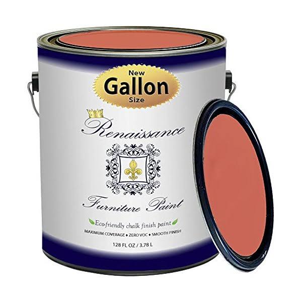 Retique It Chalk Finish Paint by Renaissance - Non Toxic, Eco-Friendly Chalk Furniture Cabinet Paint - 128oz (Gallon), Spi