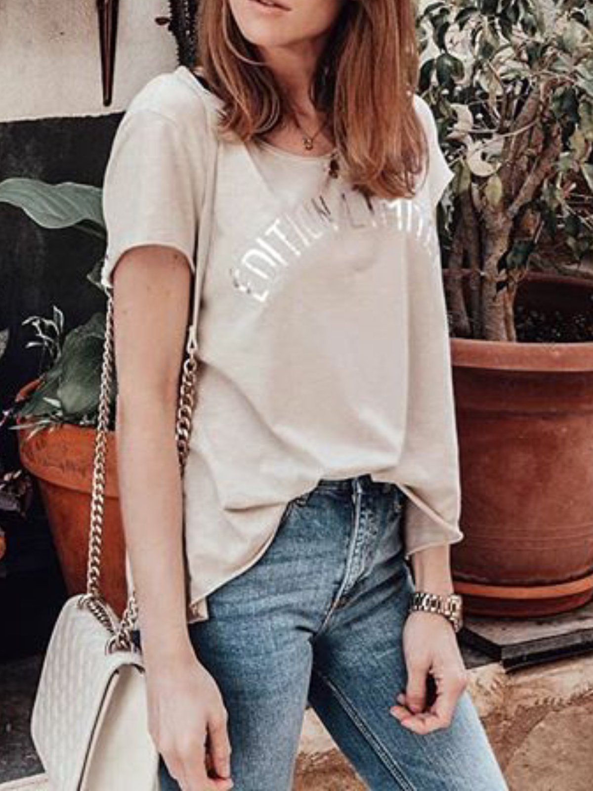 Women Casual Printing Tops Tunic T Shirt