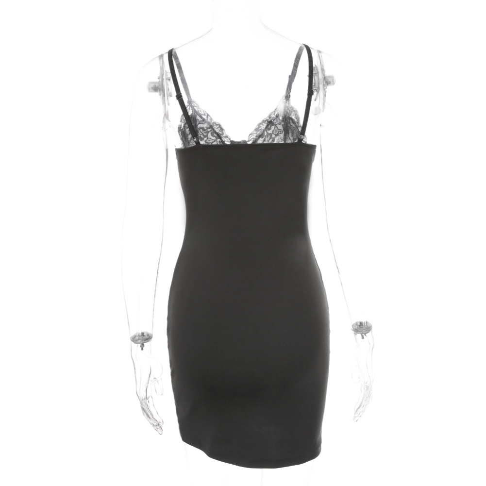 Sexy Black Strap Sleeping Dress