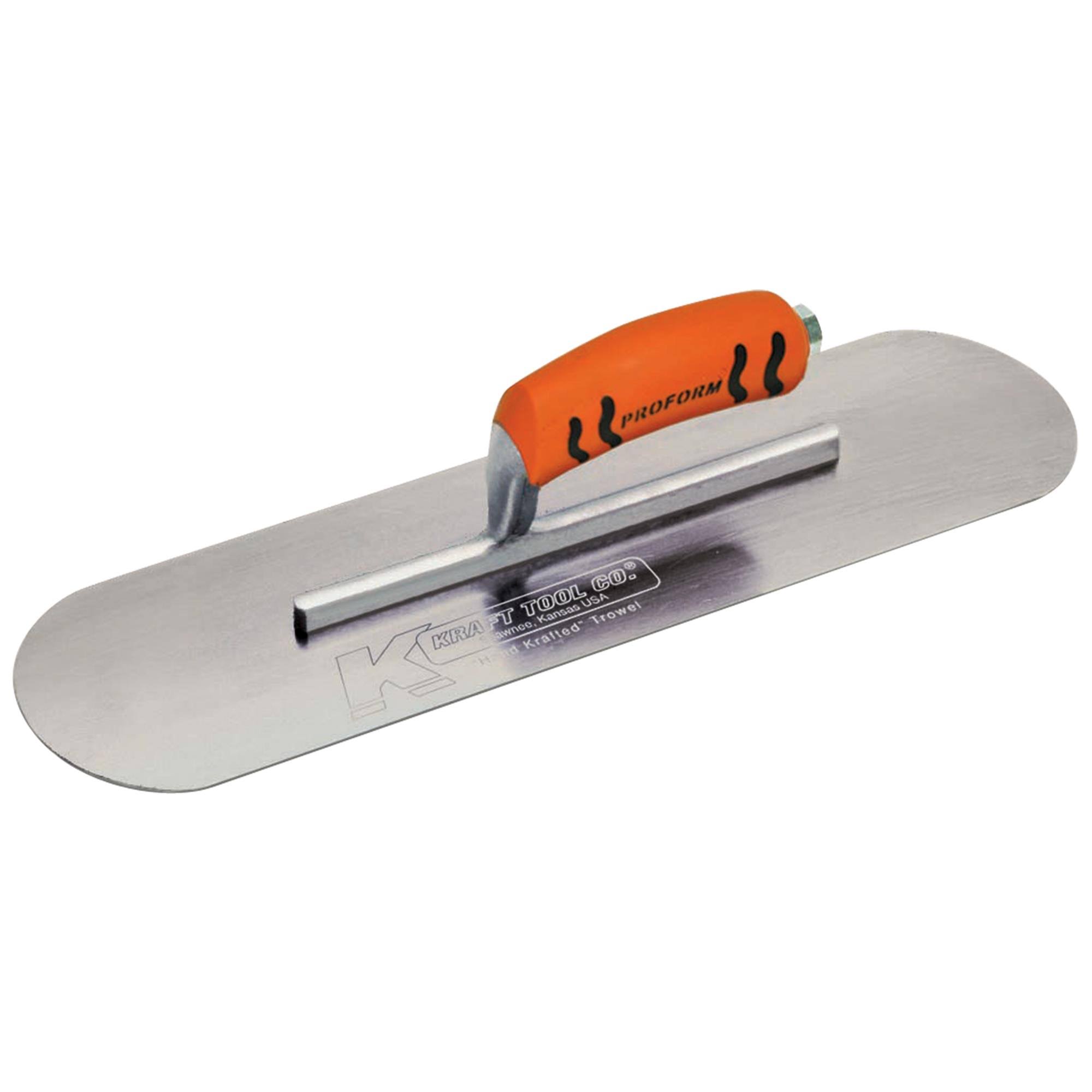 Kraft Tool CF442PF 24x22 x 4x22 Carbon Steel Pool Trowel with Proform Handle