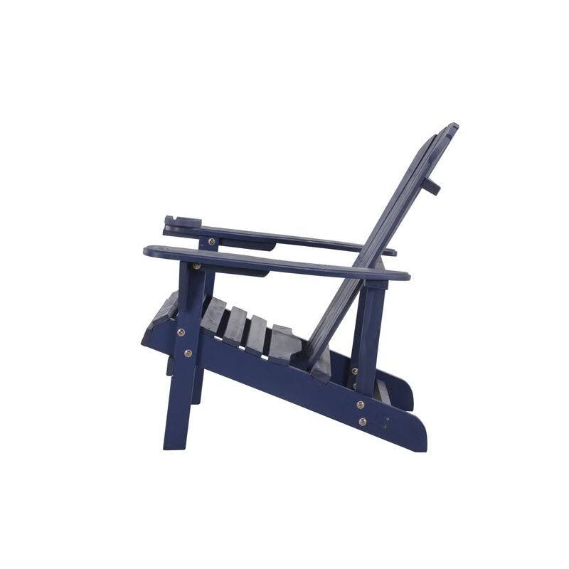 W Unlimited Earth Patio Adirondack Chair with Cup Holder in Dark Gray (Set of 4)