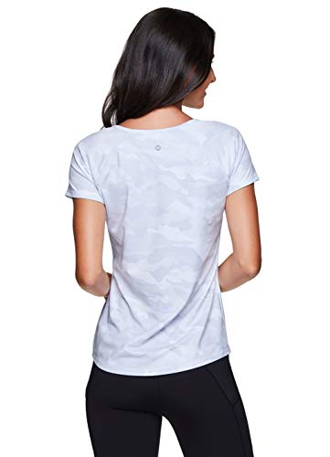 RBX Active Women's Athletic Fashion Running Yoga Peached Ultra Soft Short Sleeve T-Shirt