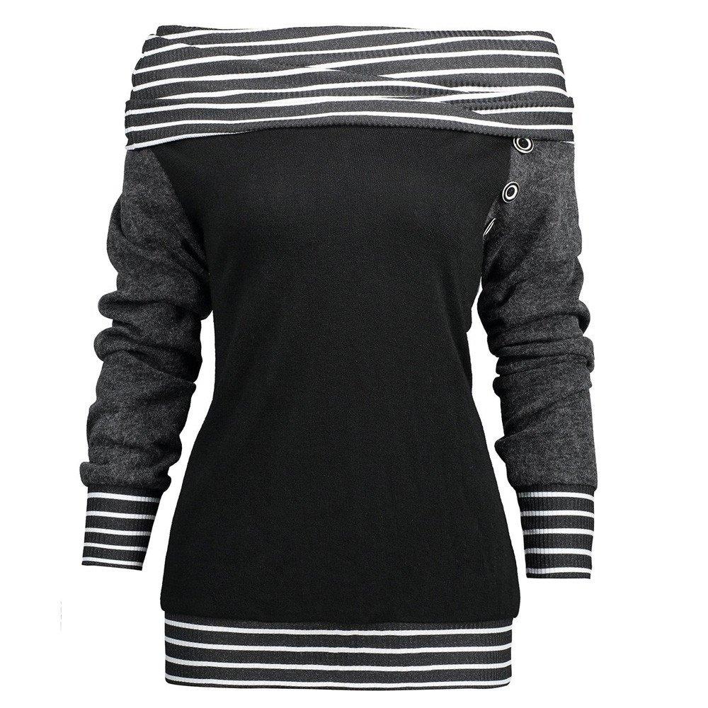 Long Sleeve Striped Casual Blouse & Shirts